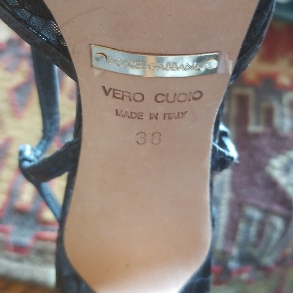 Lace and leather high heel - Picture 2 of 3